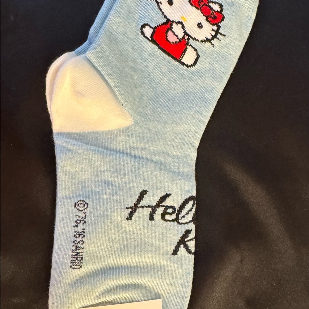 Hello Kitty Blue and White Socks